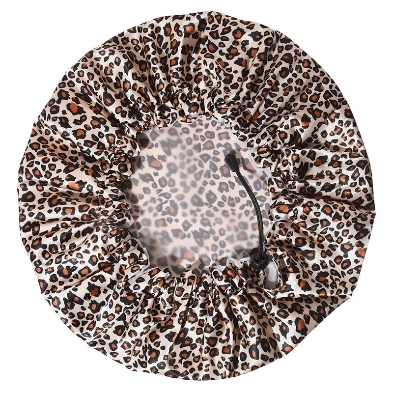 Extra Large Reusable Shower Cap – Double Layer PEVA Waterproof Shower Cap PLUSH