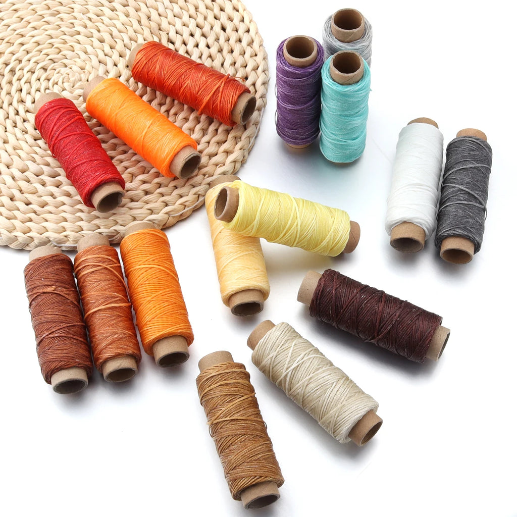 50 Yards 1mm Flat Waxed Thread – Leather, Bookbinding & DIY Waxed Craft Thread PLUSH