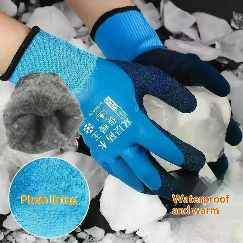Waterproof Winter Work Gloves – Anti-Slip Thermal Safety Grip Safety Work Gloves PLUSH