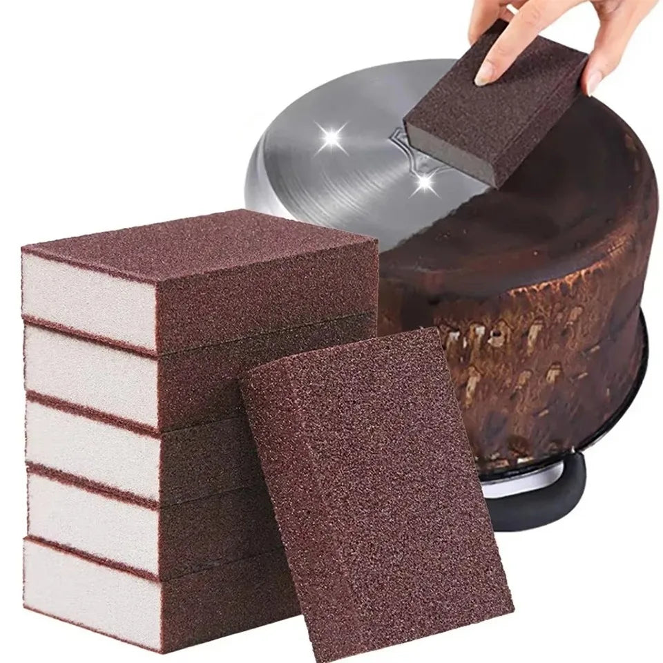 2-Pack Magic Emery Scrub Sponge – Descaling & Rust Remover Cleaning Scrub Sponge PLUSH