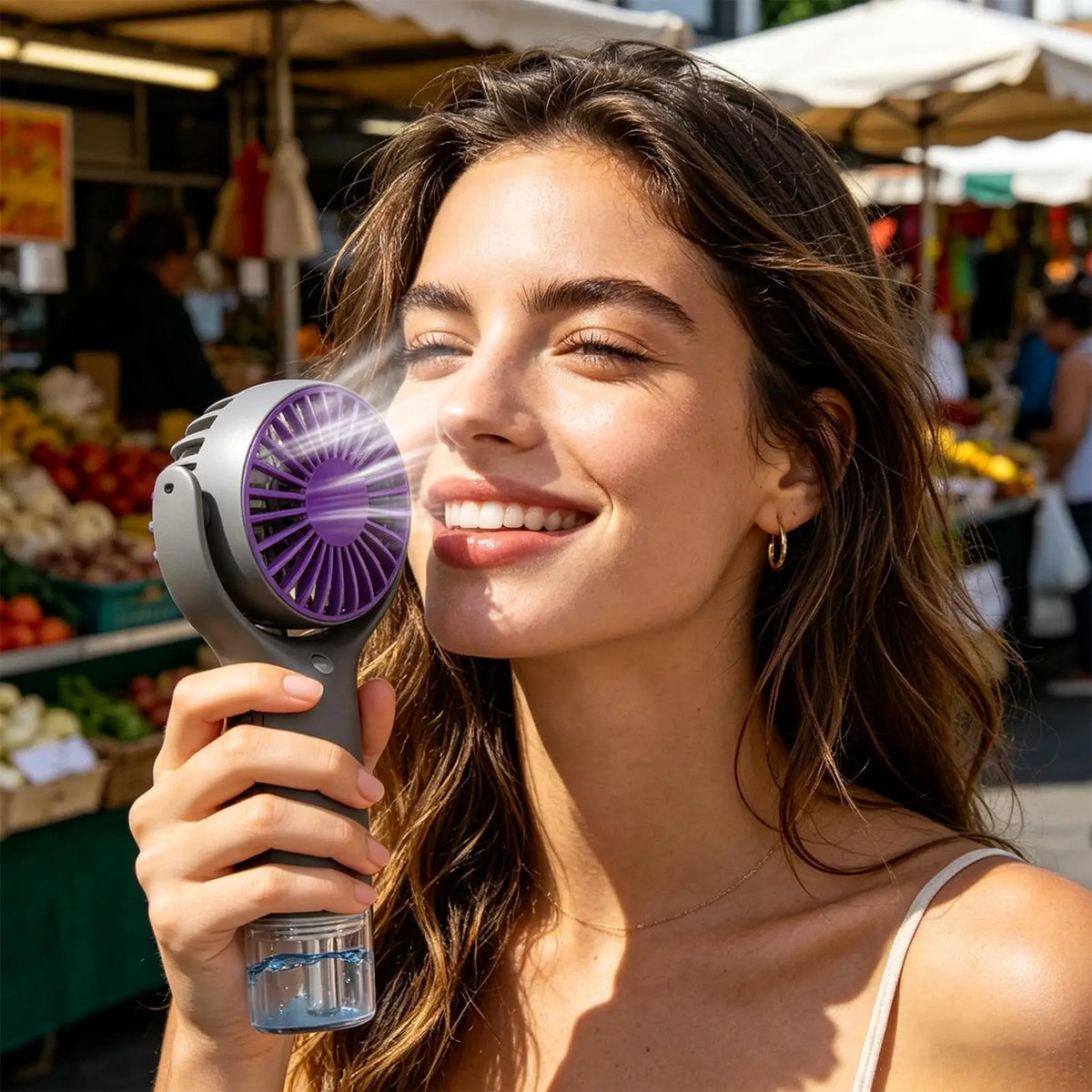 Portable Mini Mist Fan – USB Rechargeable Handheld Spray Fan Handheld Mist Fan PLUSH