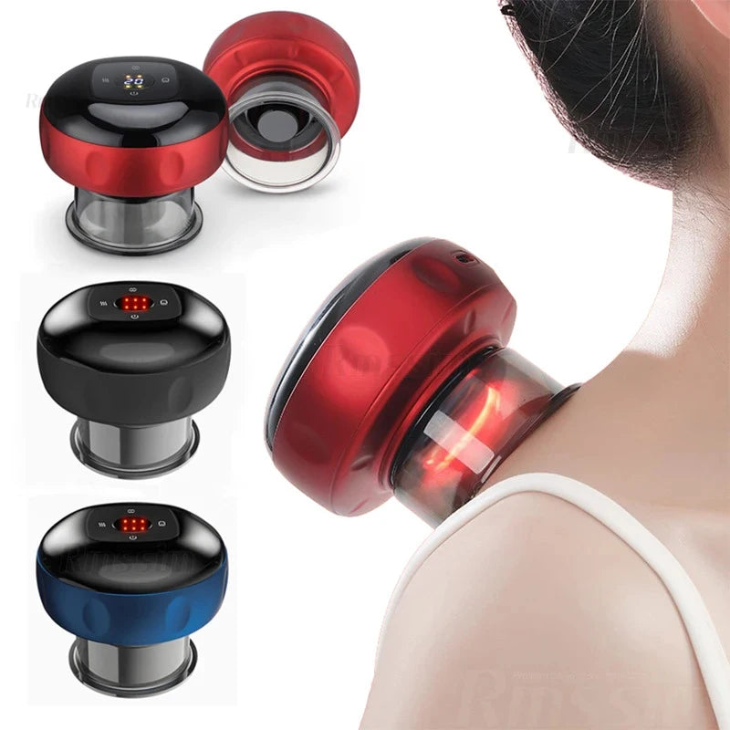 Smart Electric Heated Cupping Massager – Back, Neck & Body Electric Cupping Massager PLUSH