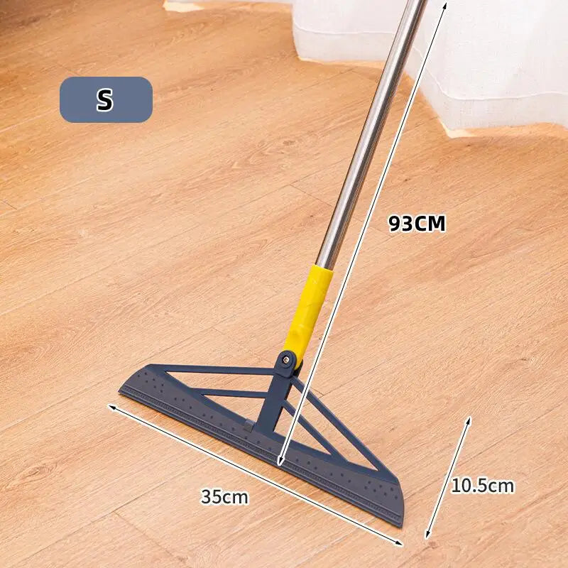 180° Rotatable Rubber Broom & Floor Squeegee – PEISI Rubber Floor Broom PLUSH Magic Rubber Broom S 1