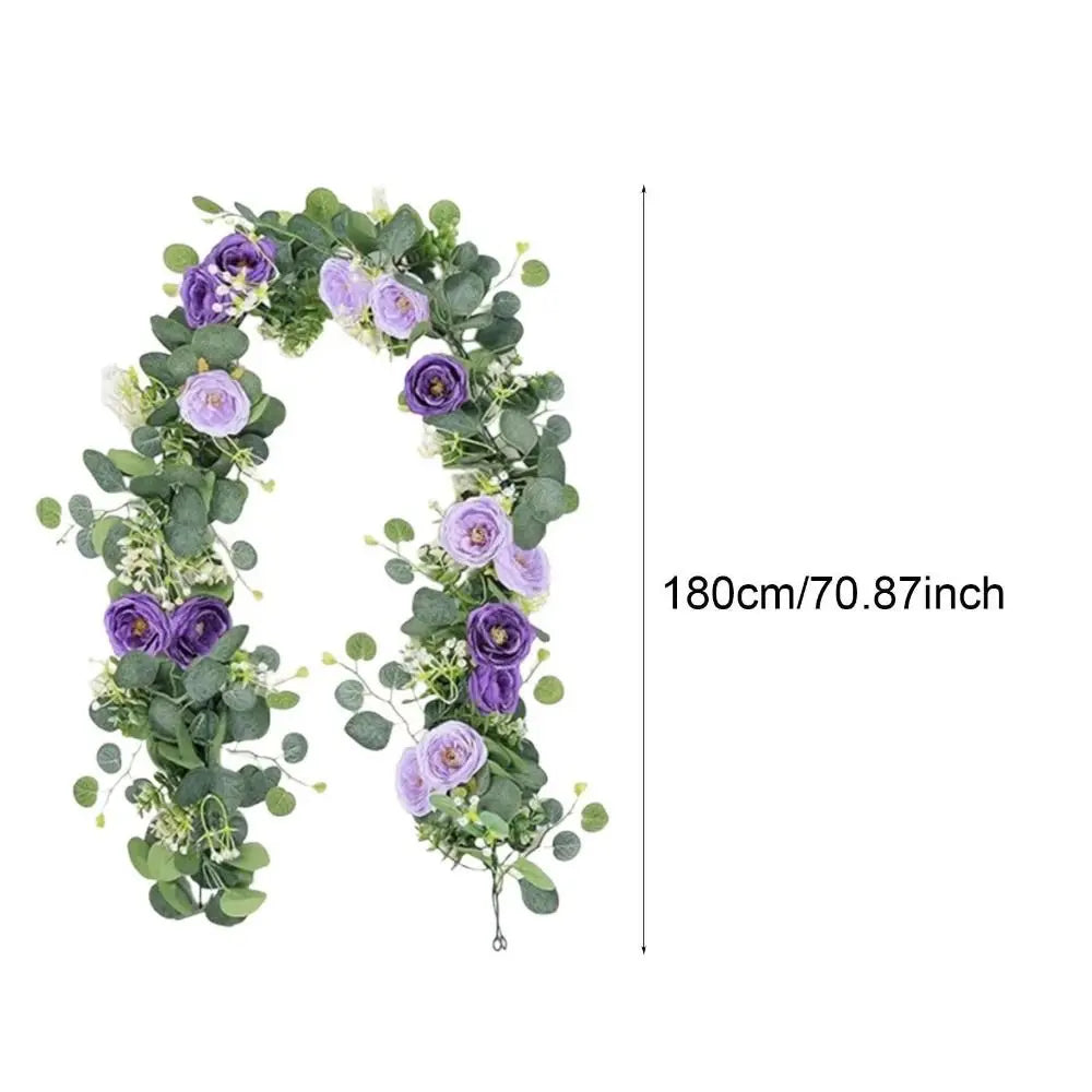 180cm Artificial Flower Vine Garland – Lifelike Hanging Plant Artificial Flower Garland PLUSH