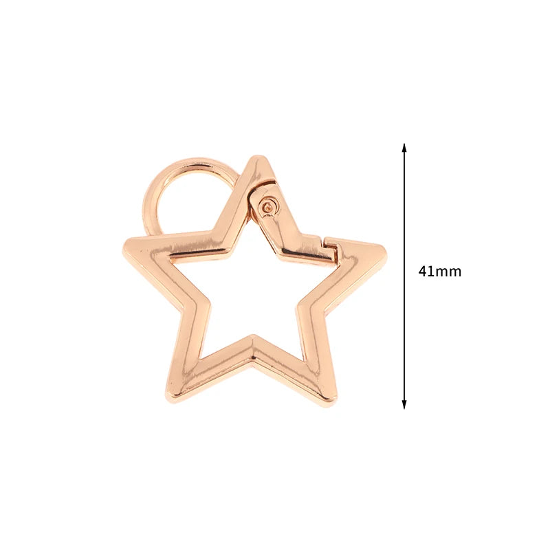 Star Hollow Spring Clasp Carabiner Clip – DIY Jewelry Connector Jewelry Clasp Connector PLUSH A5