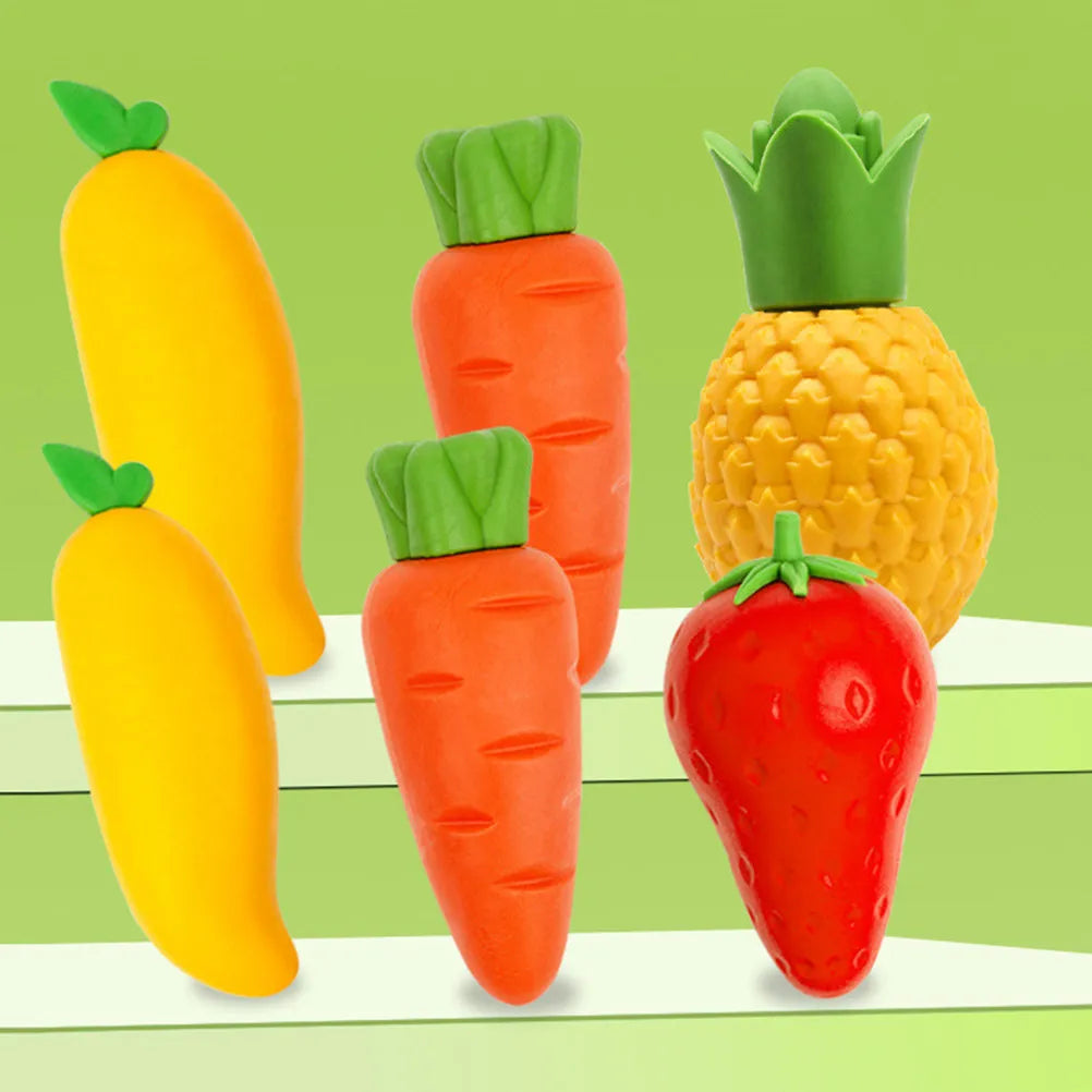 3pcs Kawaii Fruit Mini Erasers – Fun Kids School Supplies Novelty Pencil Erasers PLUSH