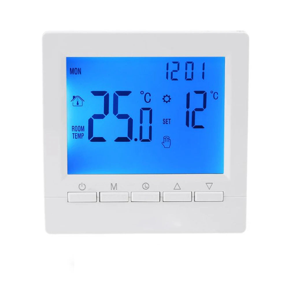 Smart Programmable Thermostat – Gas Boiler & Floor Heating Programmable Thermostat PLUSH Blue Backlight