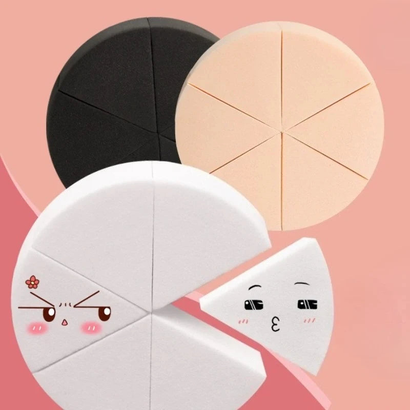 Triangle Makeup Sponges 6-Piece Set – Foundation & Powder Puff Makeup Sponge Set PLUSH