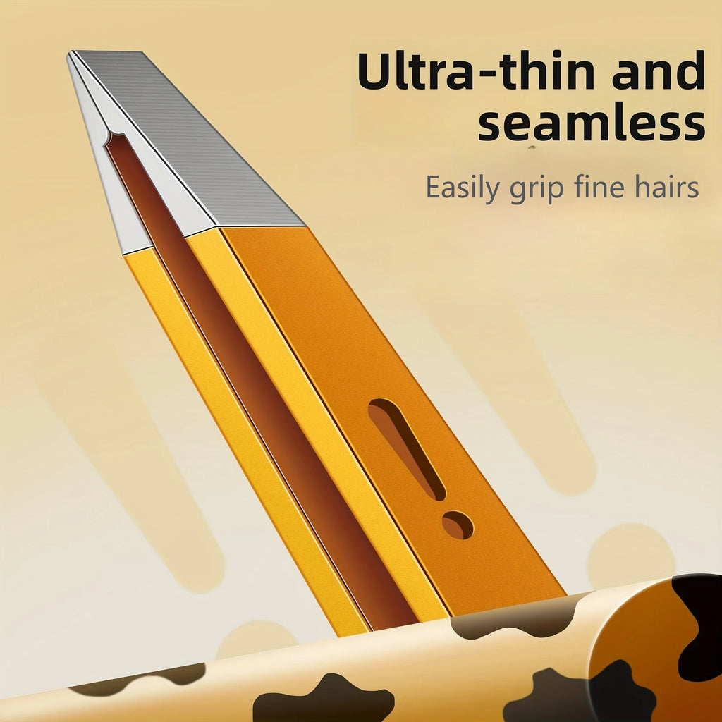 Ouriner Precision Slant Tip Eyebrow Tweezers with Case Eyebrow Tweezers PLUSH