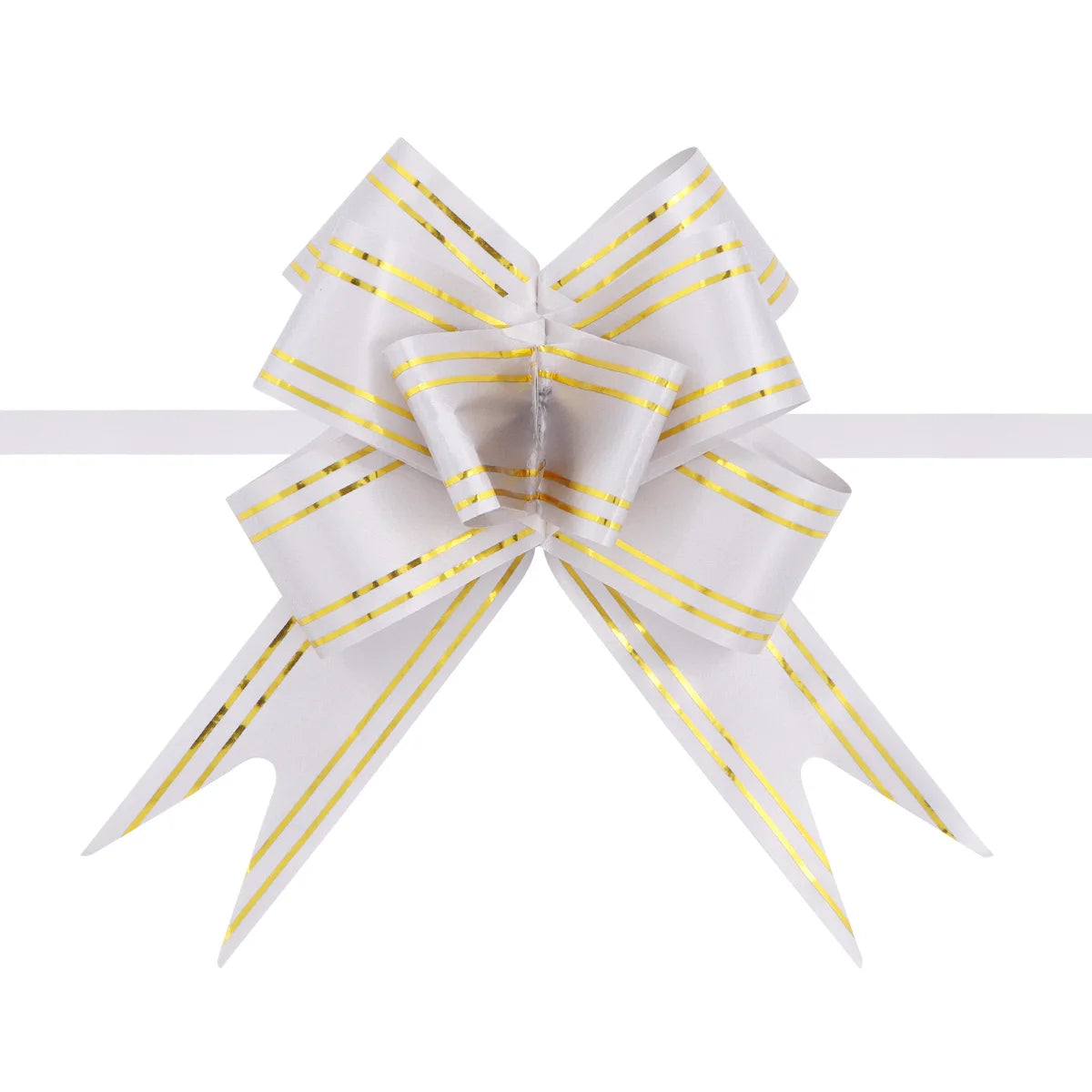 20pcs Pull Flower Bow Ribbons – Colorful Gift Wrap Decoration Gift Wrap Bows PLUSH Silver