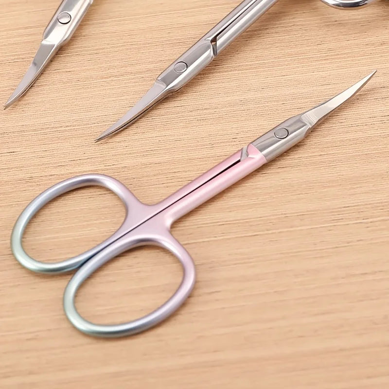 Gradient Pink Curved Stainless Steel Cuticle Scissors | Ouriner Cuticle Scissors PLUSH