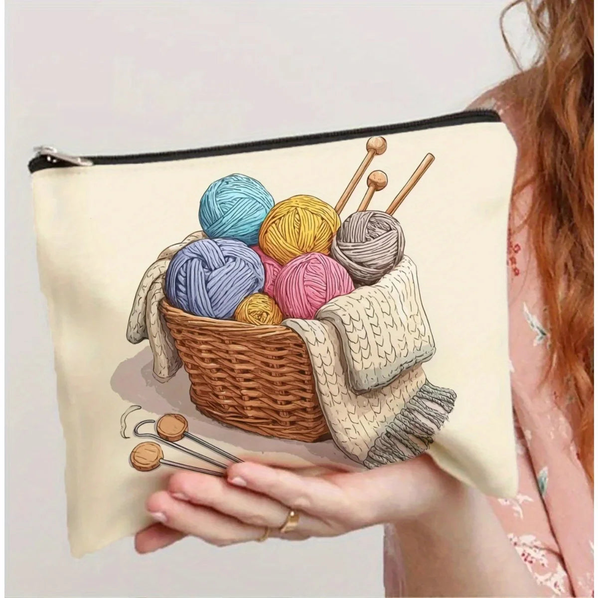Yarn Ball Makeup Bag – Zipper Pouch & Travel Organizer Makeup Zipper Bag PLUSH