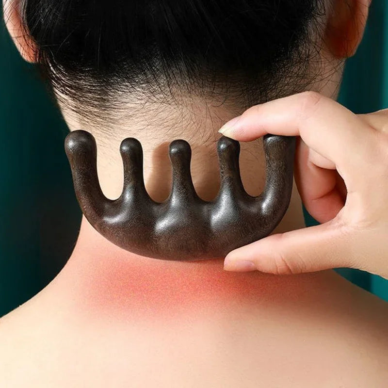 Sandalwood Gua Sha Massage Comb – Scalp & Facial Tool Gua Sha Massage Comb PLUSH