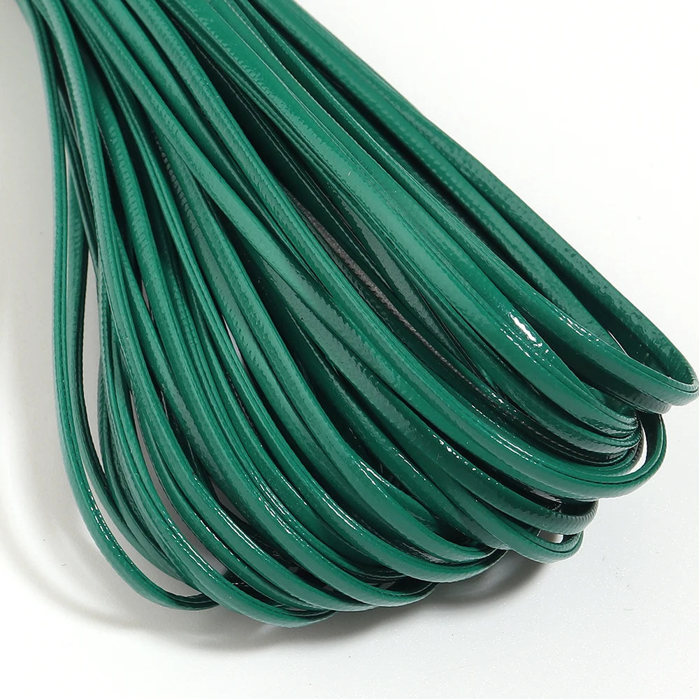 50 Yards 2mm Flat Faux Leather Cord – Multicolor DIY Crafts Leather Craft Cord PLUSH green