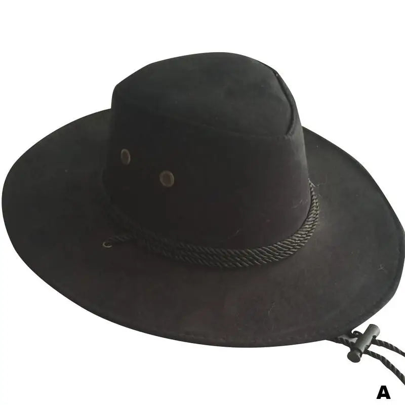 Western Cowboy Hat Wide Brim Unisex Jazz Cap – All Seasons Western Cowboy Hat PLUSH A