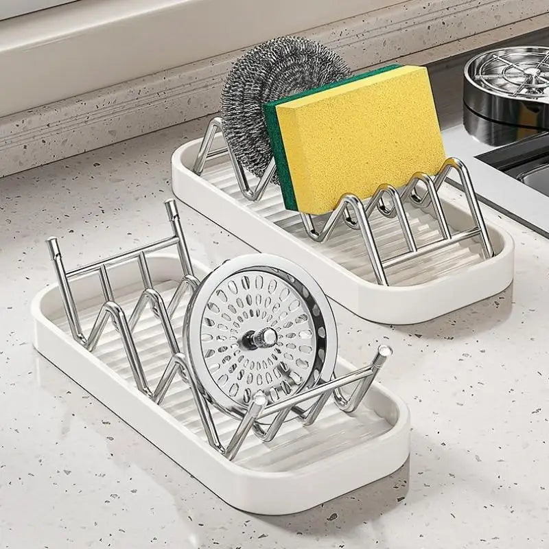 Stainless Steel Soap Rack with Drainage Tray | Bathroom Organizer Soap Rack & Tray PLUSH