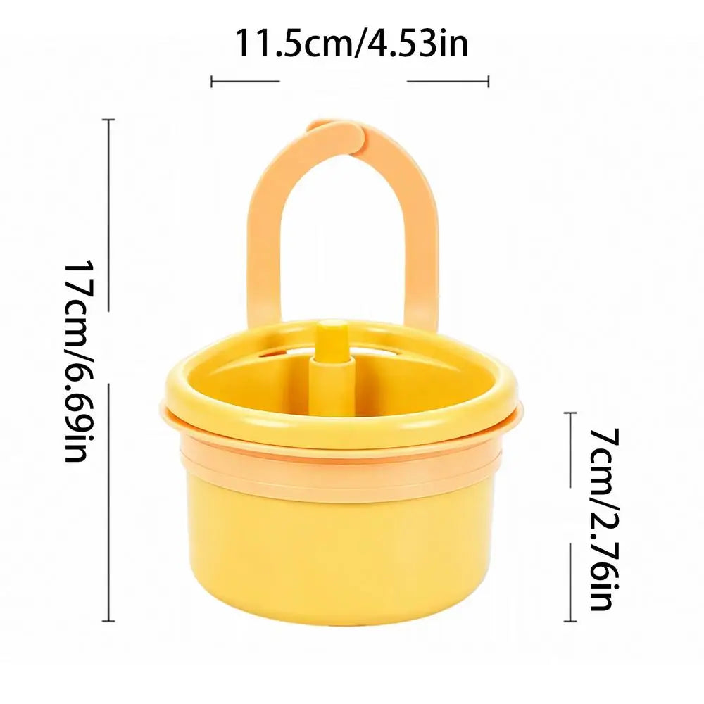 Sink Food Catcher Drain Basket – Hanging Filter & Rack Sink Drain Strainer PLUSH Yellow