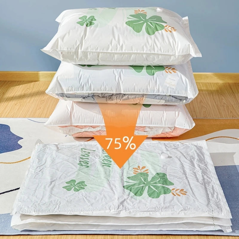 Reusable Vacuum Compression Bags with Pump | Clothes Storage Vacuum Storage Bags PLUSH