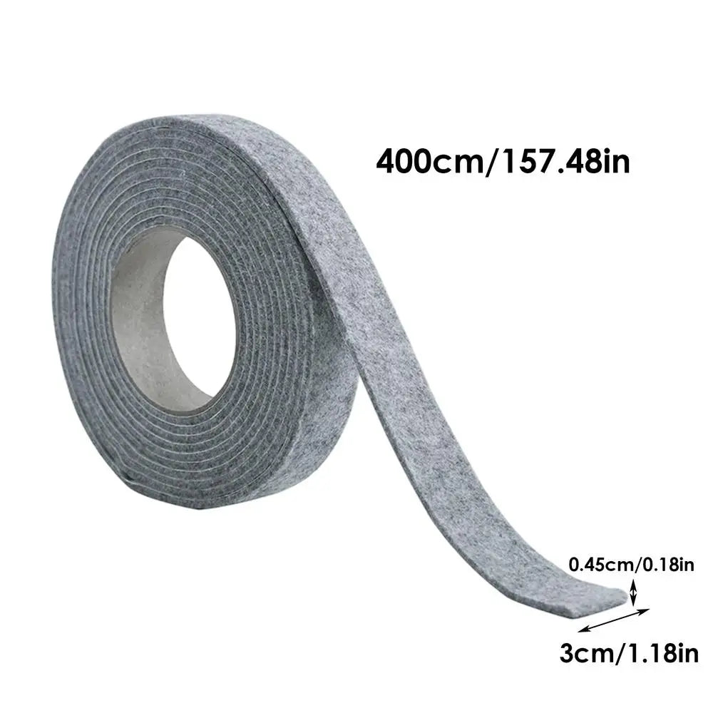 Self-Adhesive Felt Tape Anti-Condensation Window Door Strip Window Seal Strip PLUSH Grey