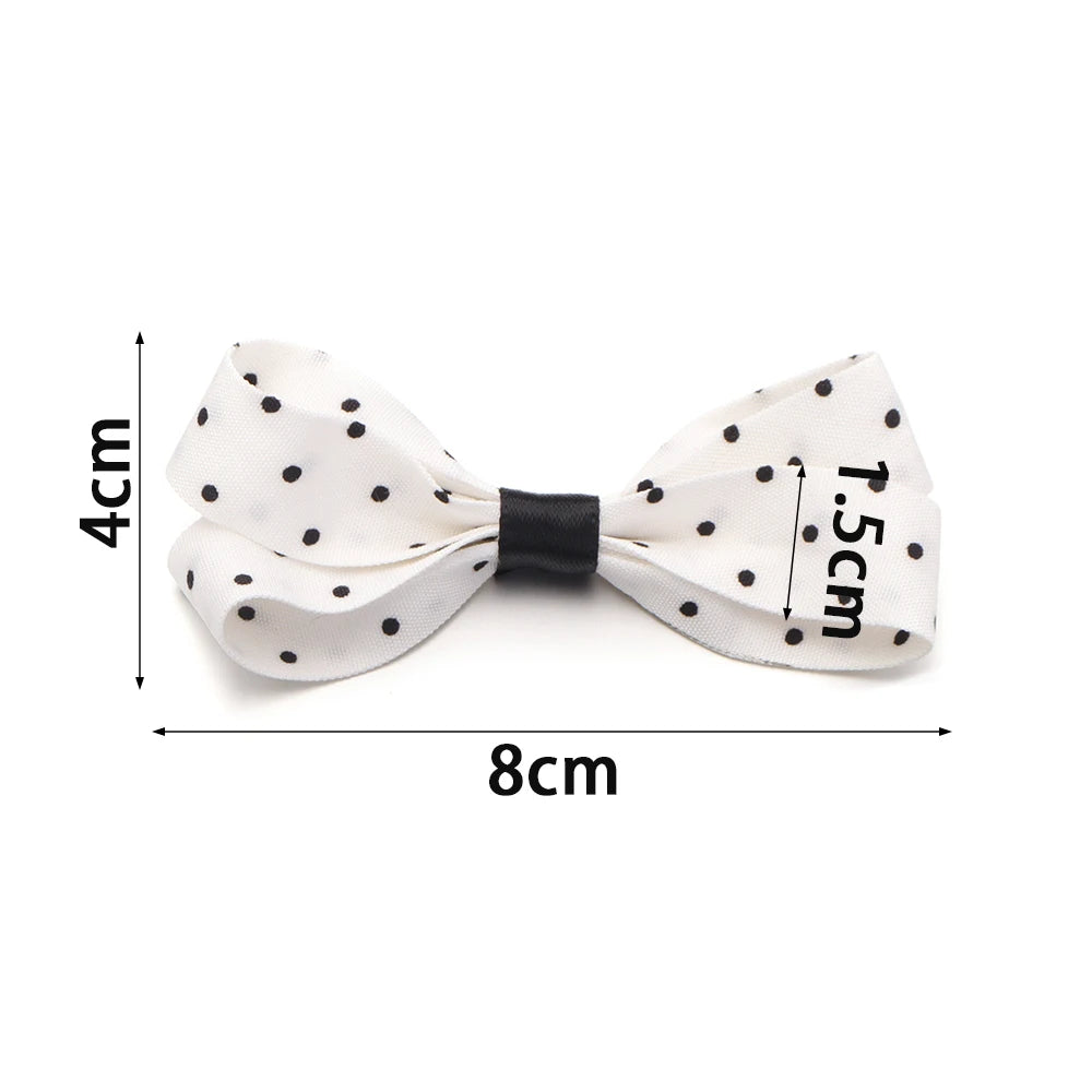 5pcs 15mm Polka Dot Pre-Tied Bows – DIY Hair & Craft Supplies Craft Bow Embellishments PLUSH