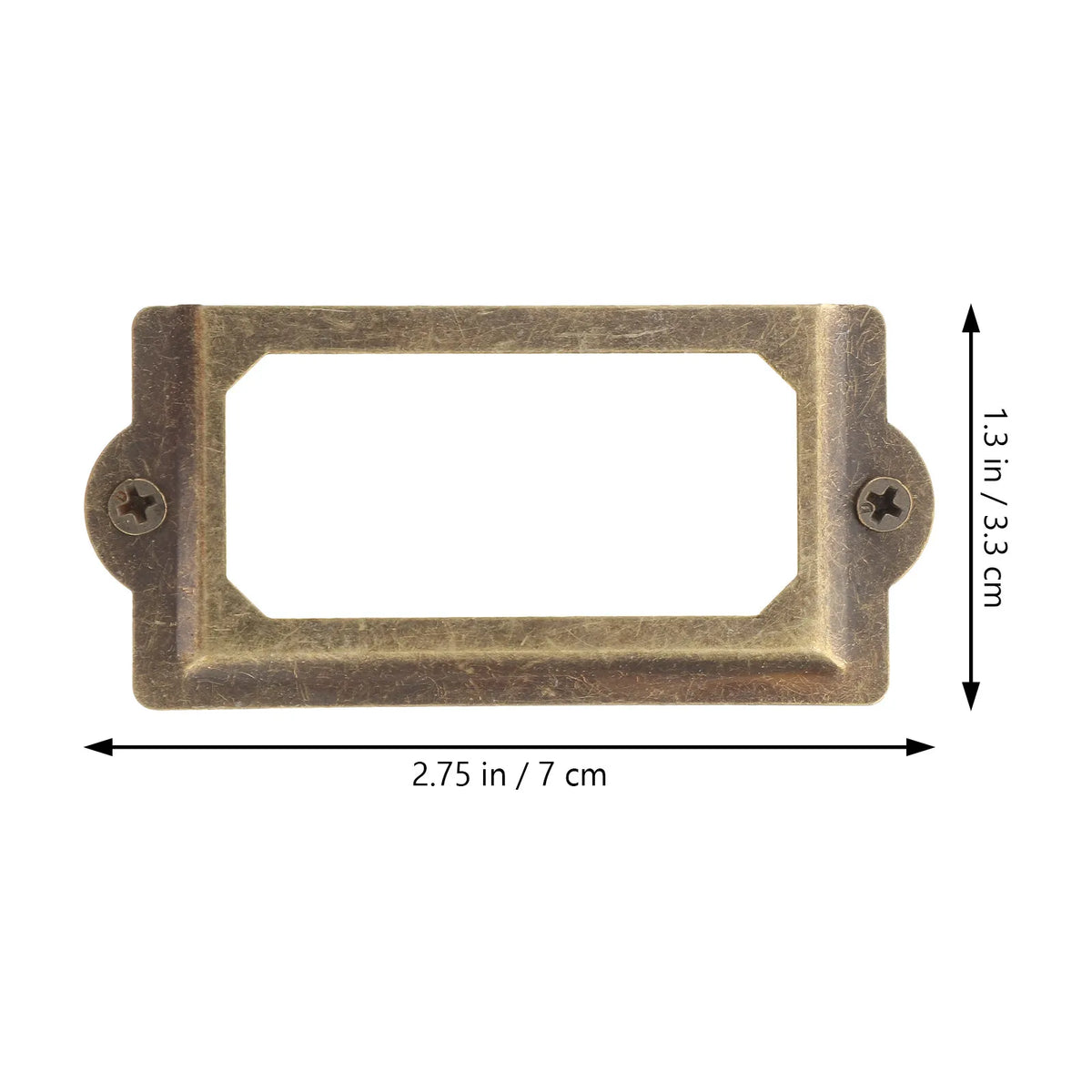 Vintage Metal Drawer Label Holders 2 Sets – Cabinet Card Frames Drawer Label Holders PLUSH