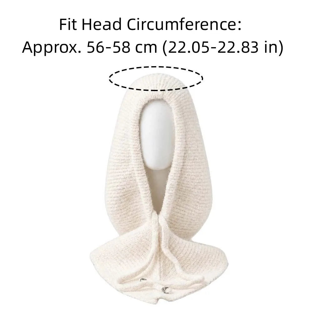 Winter Balaclava Beanie Hat – Knit Scarf Cap with Ear Cover Balaclava Beanie Hat PLUSH