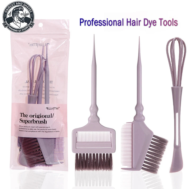 Hair Dye Brush Kit – 2 Brushes & Mixing Bowl | Salon & Home Hair Dye Tool Kit PLUSH