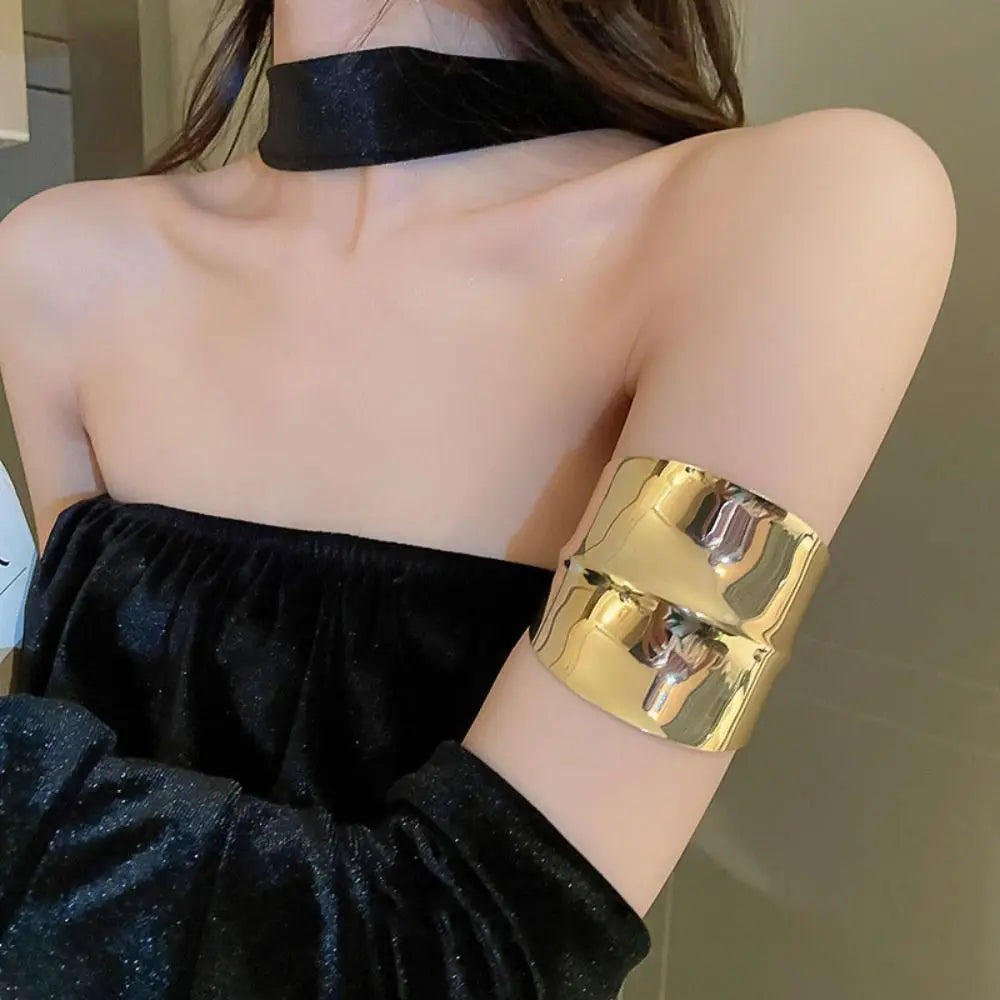 Minimalist Irregular Pleated Open Cuff Bangle – Gold & Silver Cuff Bangle Bracelet PLUSH