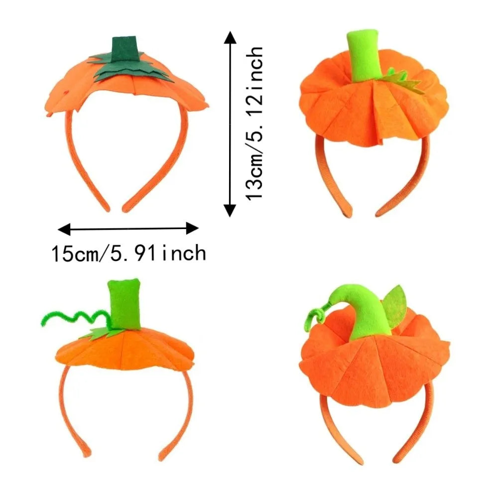 Halloween Pumpkin Headband – Festive Party Hair Hoop Halloween Headband PLUSH