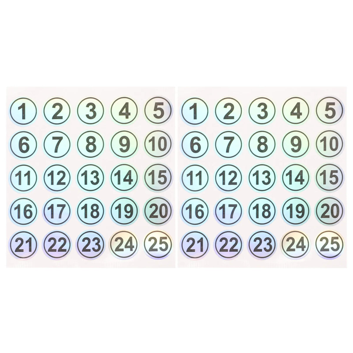 Round Number Label Stickers – 2 Sheets 50pcs | DIY Organizing Adhesive Label Stickers PLUSH