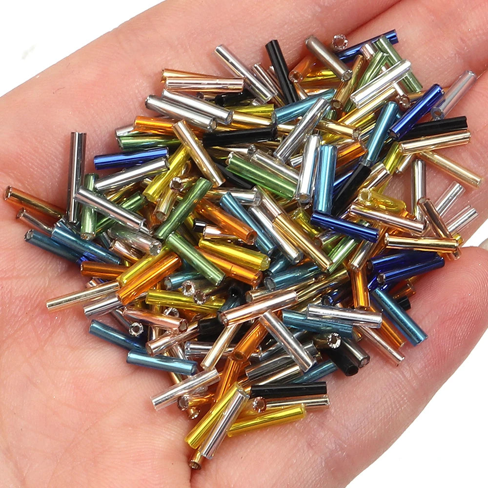 Silver Filled Glass Tube & Seed Beads 10g – DIY Jewelry Making Jewelry Making Beads PLUSH
