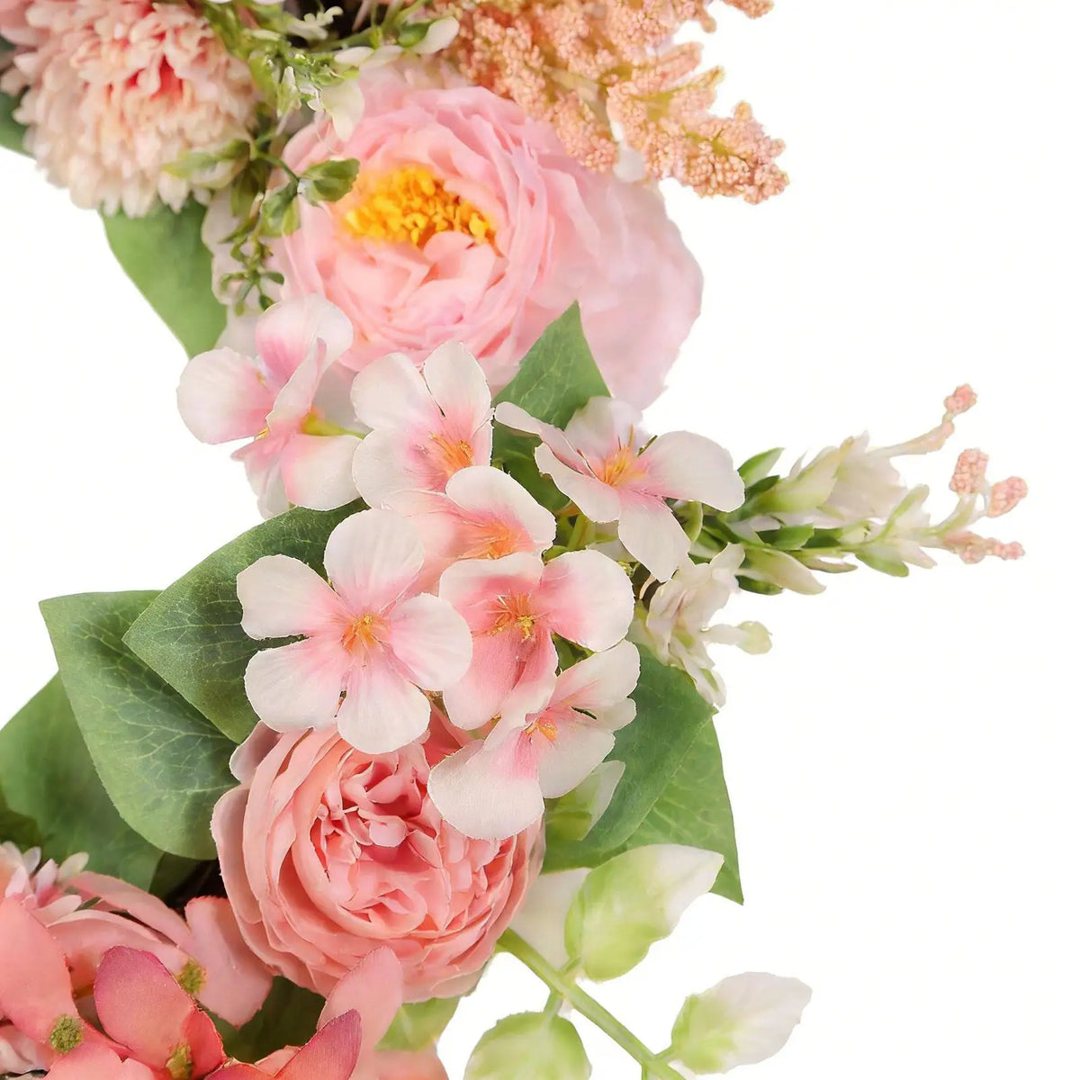 40cm LED Spring Floral Wreath – Front Door & Home Decor LED Floral Wreath PLUSH