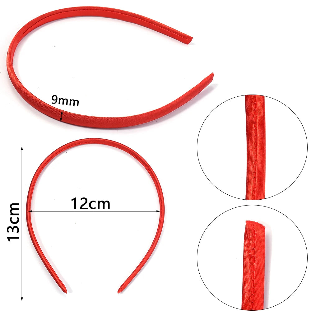 10pcs 9mm Fabric Cover Hairband Blank Base – DIY Hair Hoops DIY Hairband Base PLUSH