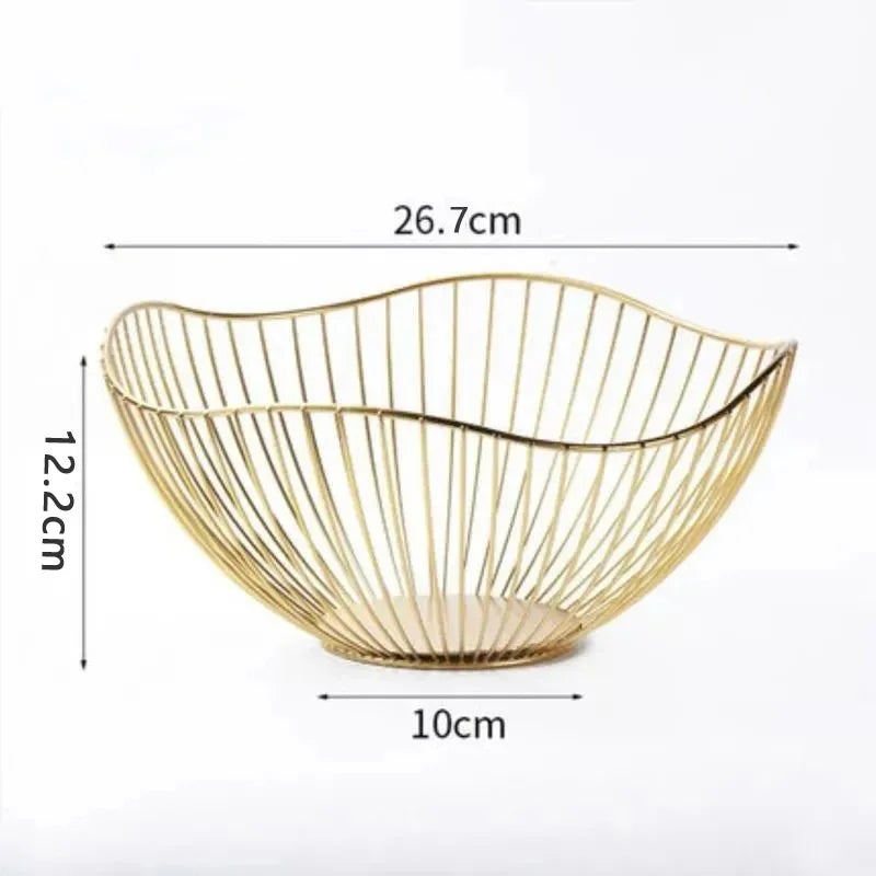 Nordic Iron Wire Fruit Basket | Multuse Storage Bowl Wire Storage Basket PLUSH