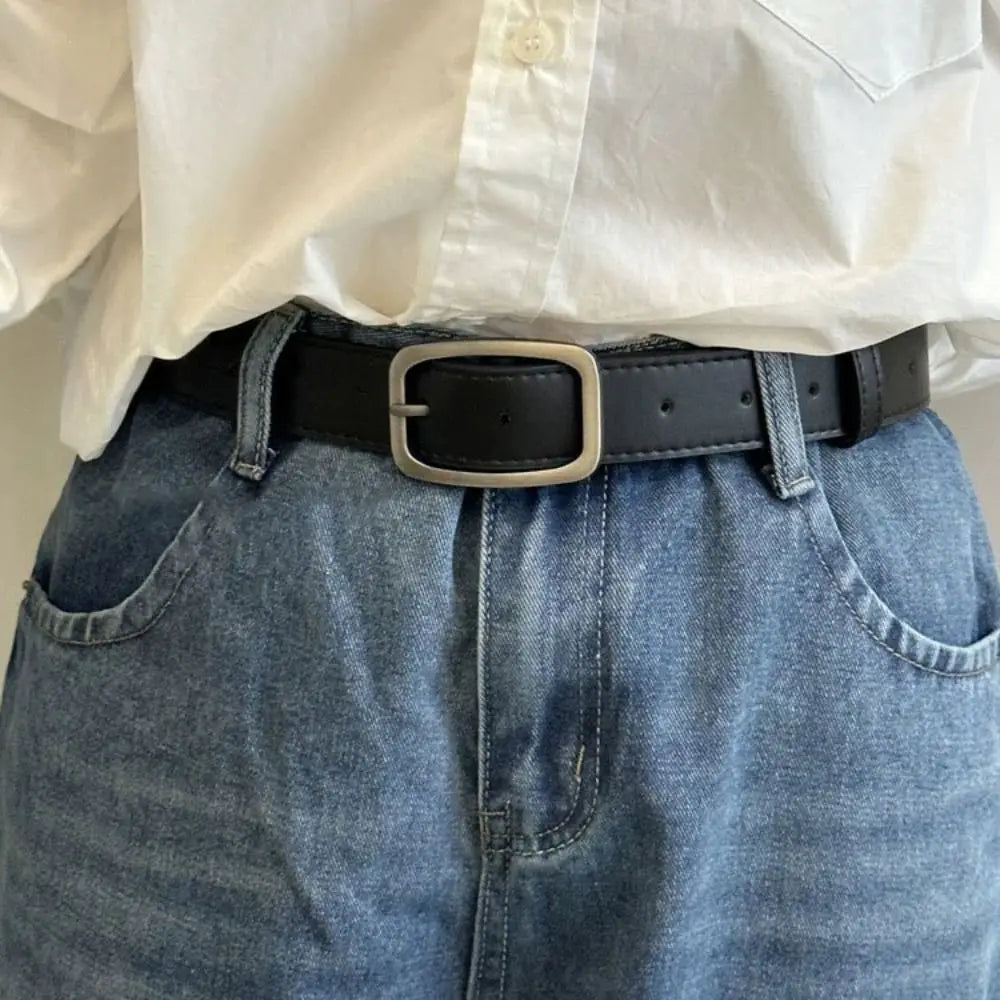 Unisex PU Leather Retro Square Buckle Belt – BF Style PU Leather Belt PLUSH