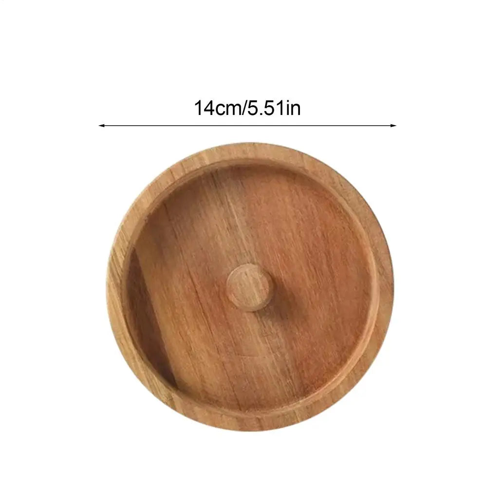 Wooden Margarita Salt & Sugar Rimmer Dish | Bar Accessory Cocktail Rimmer Dish PLUSH Wood Color