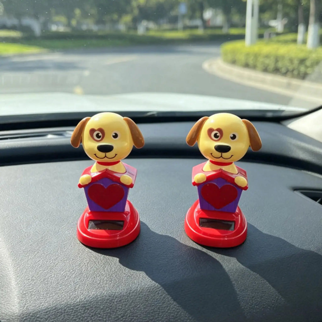 Solar Dashboard Dog Figurine – Swaying Car Decor Ornament Dashboard Figurine PLUSH