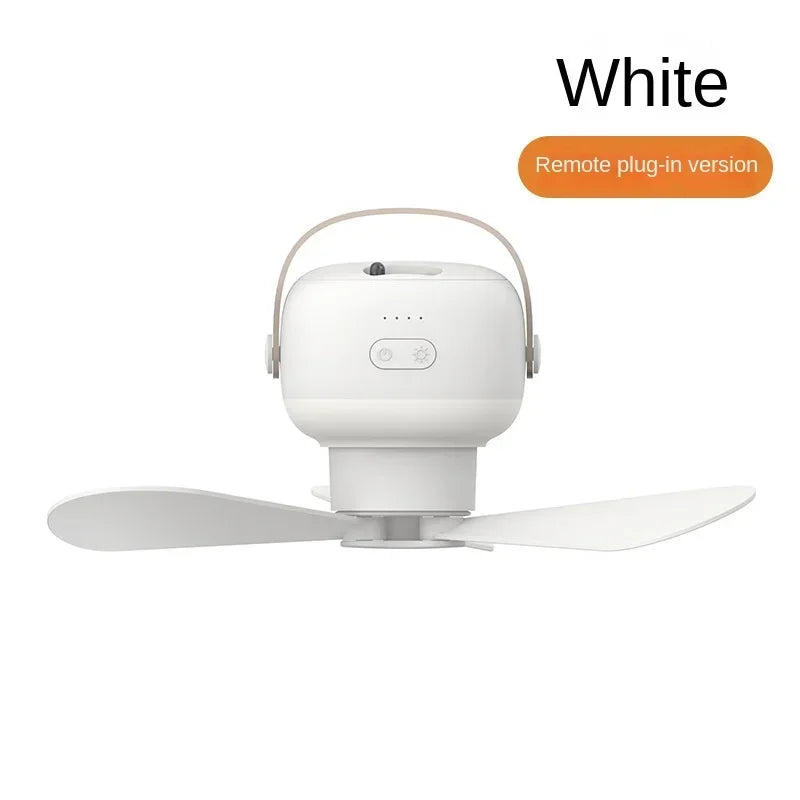 Portable USB Ceiling Fan with Remote Control & Night Light Portable Ceiling Fan PLUSH White 7200mAh