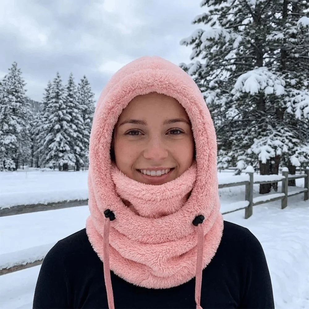 Women's Knit Balaclava Ski Mask – Windproof Winter Hood Cap Balaclava Winter Hat PLUSH