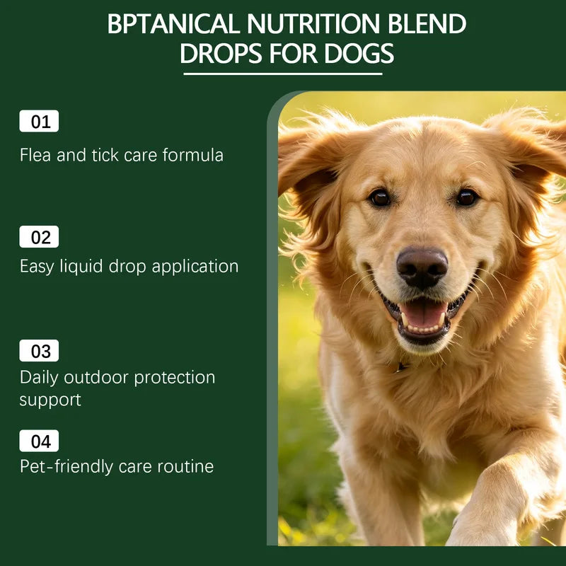 PLUSH Outdoor Protection Drops – Dog & Cat Coat Care Pet Grooming Drops PLUSH