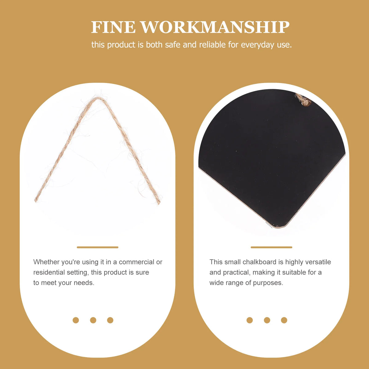 6pcs Hanging Wooden Chalkboard Signs – Reusable Message Boards Chalkboard Sign Set PLUSH
