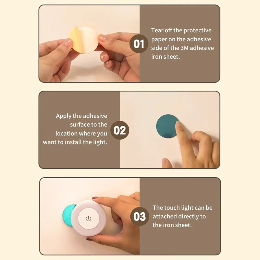 Rechargeable LED Night Light Touch Dimmable Magnetic Wall Lamp LED Night Light PLUSH