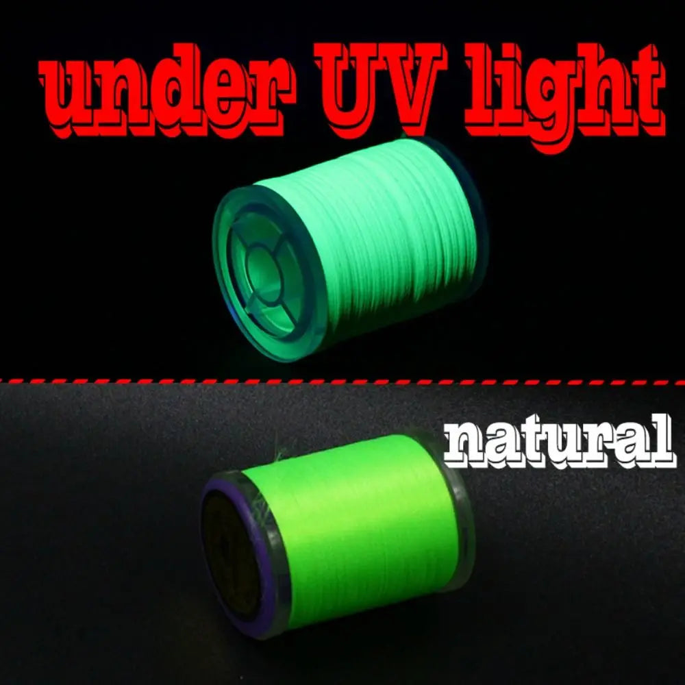 UV Fluorescent Fly Tying Thread 150D 150 Yard – Bass Trout Fly Tying Thread PLUSH Fluorescent Green