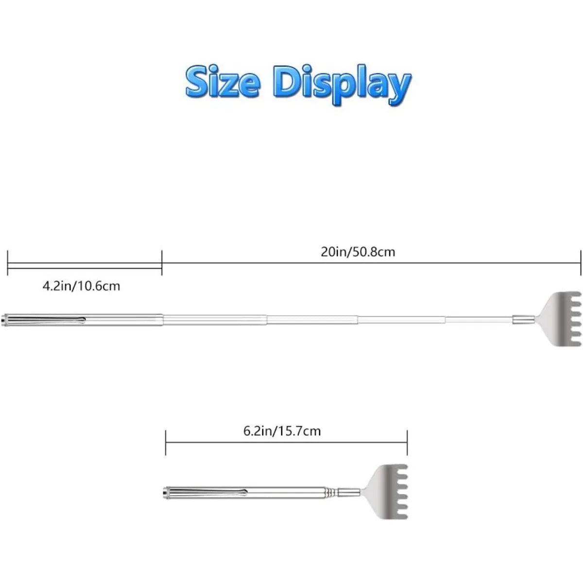 Telescopic Stainless Steel Back Scratcher – Portable Gift Back Scratcher PLUSH