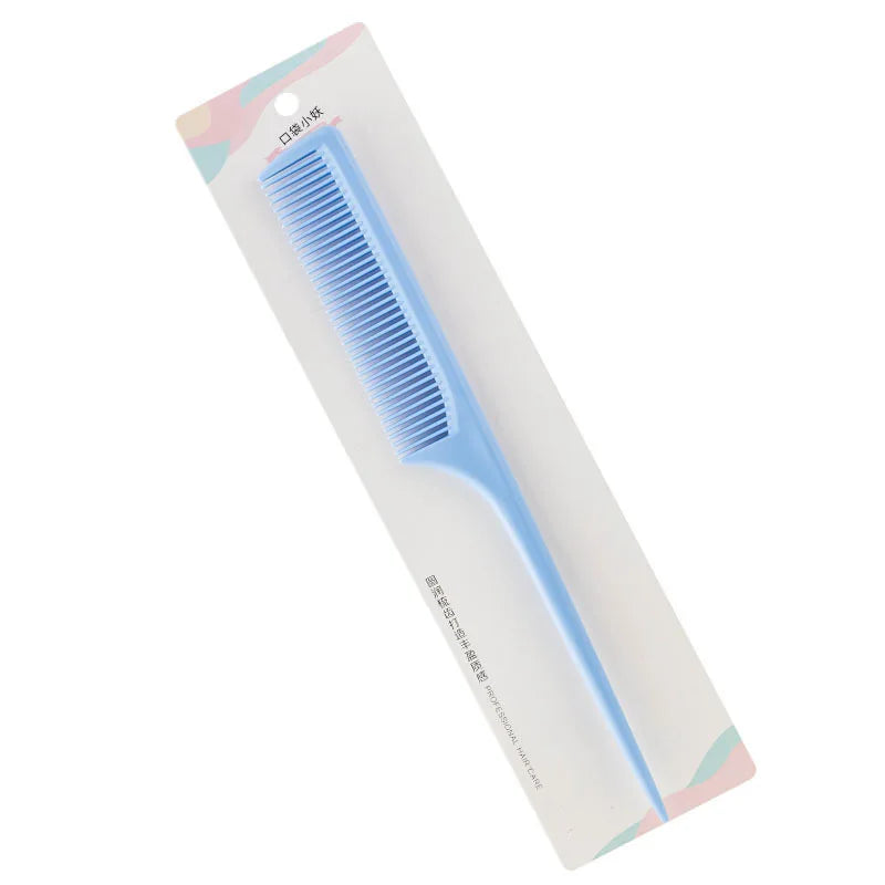 Macaroon Pointed Tail Comb – Antistatic Fine-Tooth Hair Comb Hair Styling Comb PLUSH blue