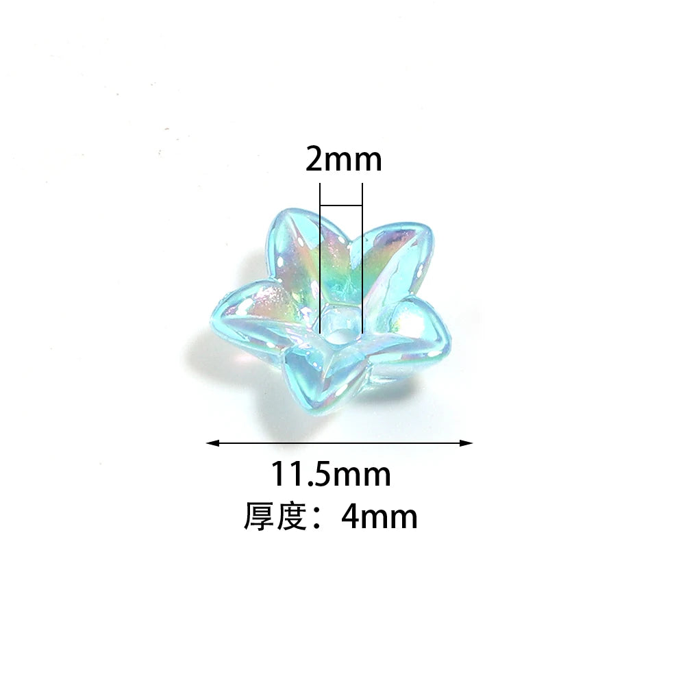 50pcs Flower Petal Acrylic Spacer Beads – DIY Jewelry Making Acrylic Spacer Beads PLUSH
