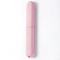 Wheat Straw Portable Toothbrush Case | Travel Protective Cover Toothbrush Travel Case PLUSH Pink