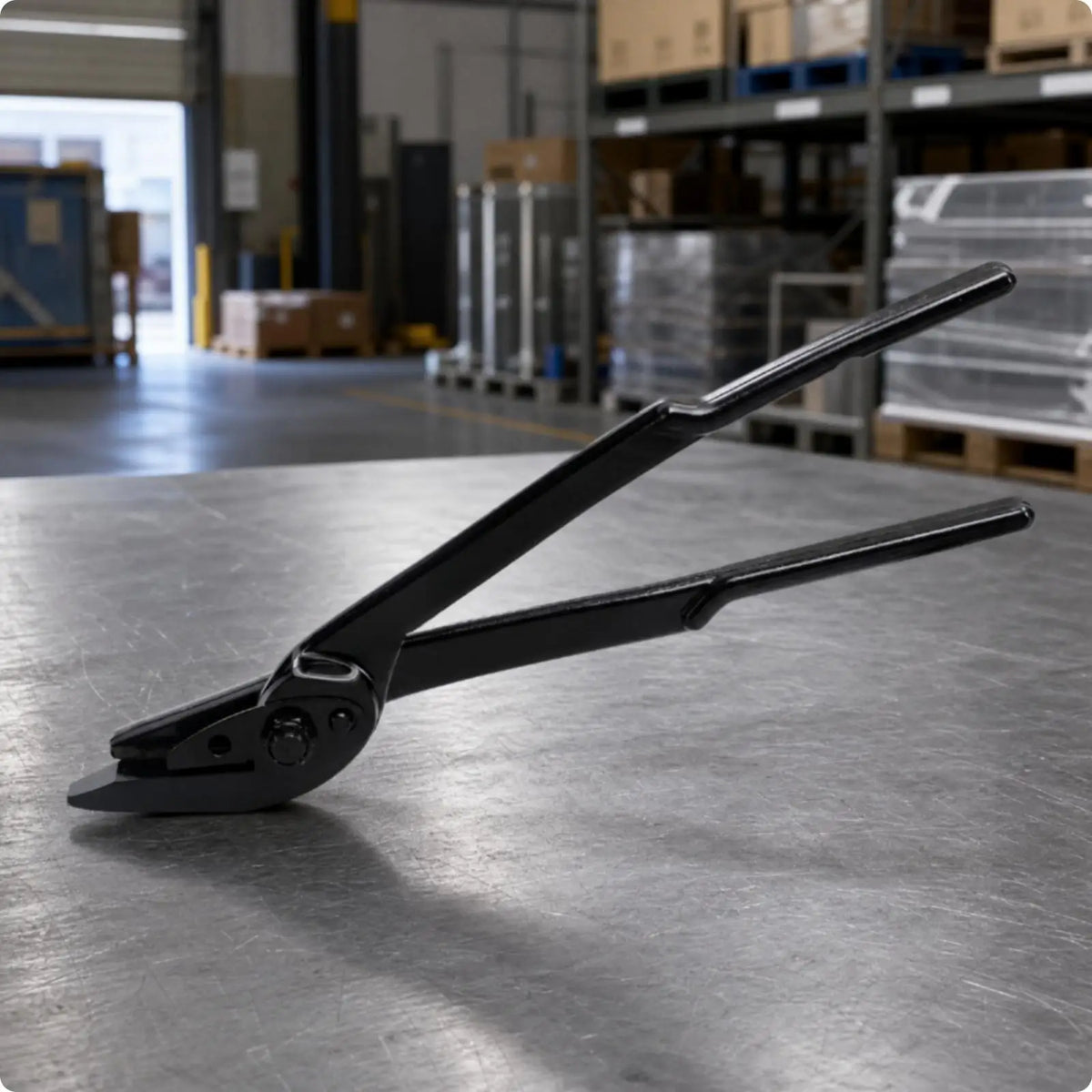 Industrial Metal Strapping Cutter – Extended Handle Steel Band Strapping Cutter Tool PLUSH