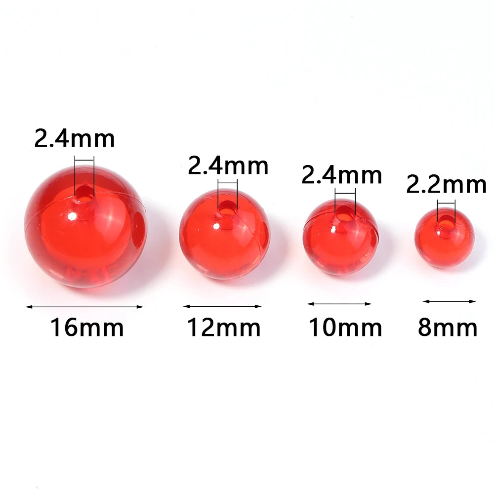 Colorful Round Acrylic Spacer Beads 8–16mm | DIY Jewelry Acrylic Spacer Beads PLUSH