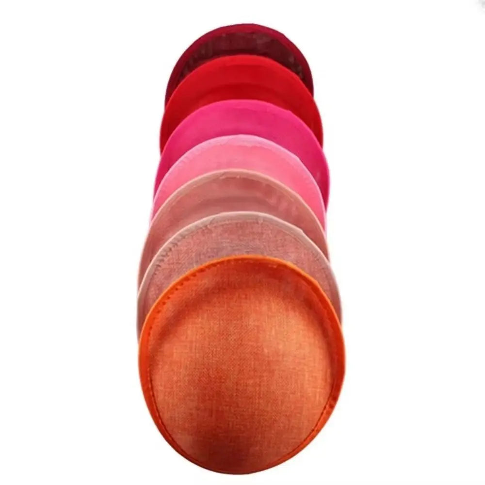 Wide Brim Linen Fascinator Hat Base – Vintage Mesh Headpiece Fascinator Hat Base PLUSH